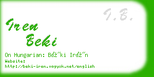 iren beki business card